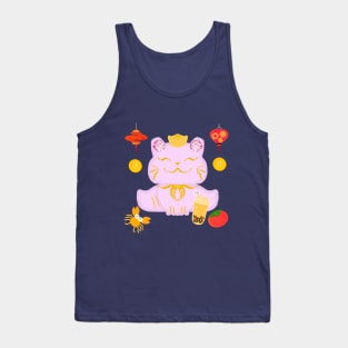 Pink cat brings wealth: Chinese New Year Tank Top
